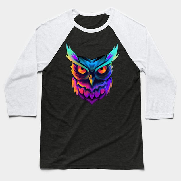 Beautiful Owl Halloween Magical Spooky Baseball T-Shirt by BetterManufaktur